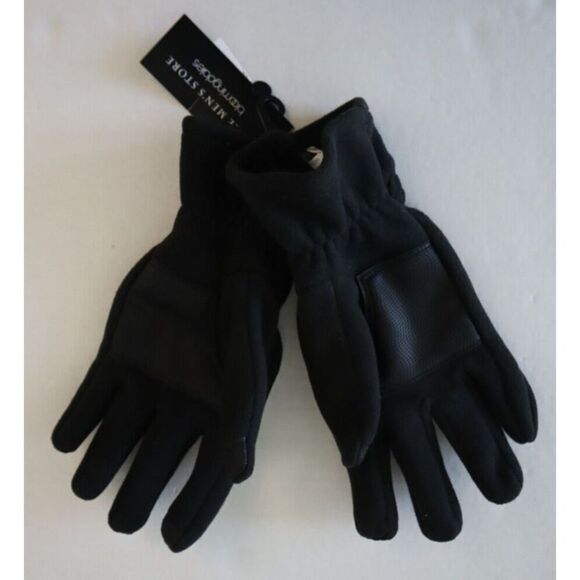 The Men's Store Bloomingdale's M9072 Mens Sz S/M Black Fleece Touchscreen Gloves - Picture 3 of 6